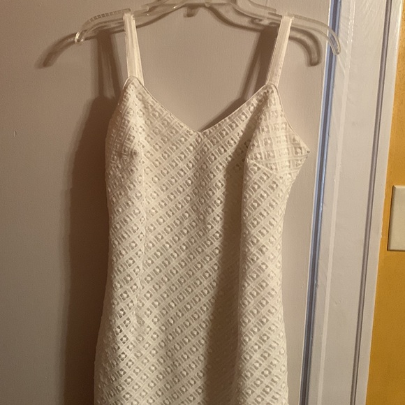 NWOT WHBM white eyelet lace sheath wedding or derby dress,white satin lining s4 - Picture 3 of 12